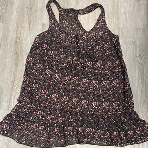 Dark Floral Sleeveless Top